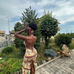 african ankara open back dress